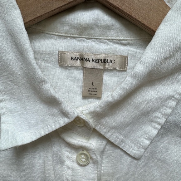 Banana Republic women’s ’perfect shirt’ - Linen - white - L - NWOT - Picture 5 of 7
